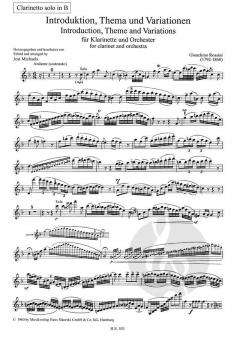 Introduktion, Thema und Variationen von Gioachino Rossini für Klarinette und Orchester im Alle Noten Shop kaufen