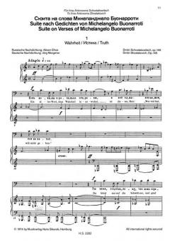 Suite nach Gedichten von Michelangelo Buonarroti op. 145 von Dmitri Schostakowitsch 