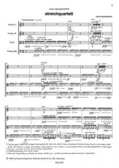 Streichquartett von Ulrich Leyendecker im Alle Noten Shop kaufen (Partitur)