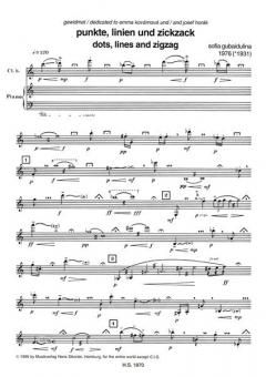 Punkte, Linien und Zickzack von Sofia Gubaidulina für Bassklarinette und Klavier im Alle Noten Shop kaufen (Partitur)