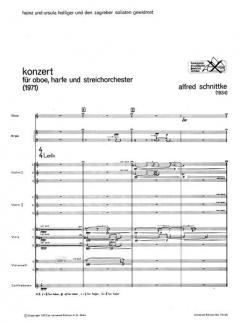 Konzert von Alfred Schnittke für Oboe, Harfe und Streichorchester im Alle Noten Shop kaufen