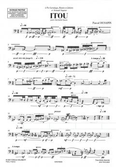 Itou pour Clarinette Basse von Pascal Dusapin 