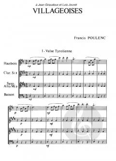 Villageoises von Francis Poulenc für Holzbläser Quartett im Alle Noten Shop kaufen