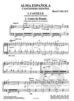 Alma Espanola Album Espagnol Op.111-185 von Henri Collet 