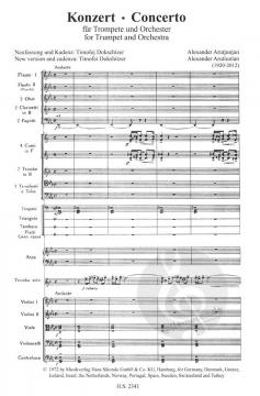 Konzert von Alexander Arutjunjan für Trompete und Orchester im Alle Noten Shop kaufen