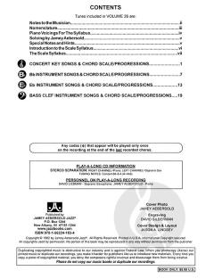 Aebersold Vol.26 Scale Syllabus 