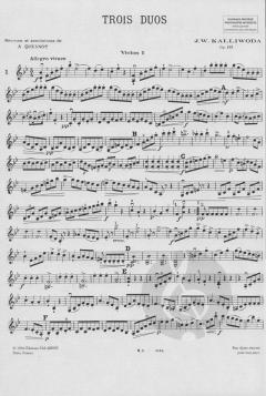 3 Duos Op. 181 von Johannes Wenzeslaus Kalliwoda 