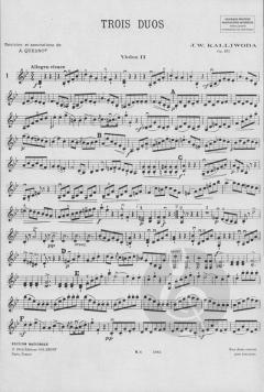 3 Duos Op. 181 von Johannes Wenzeslaus Kalliwoda 