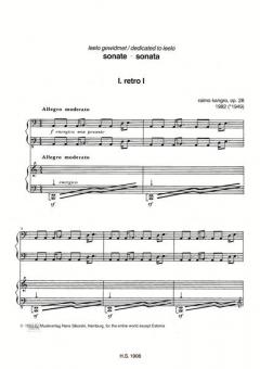 Sonate op. 28 von Raimo Kangro für 2 Klaviere im Alle Noten Shop kaufen
