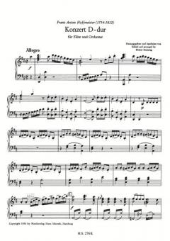 Konzert D-Dur von Franz Anton Hoffmeister für Flöte und Orchester im Alle Noten Shop kaufen