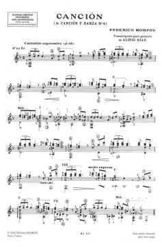 Cancion von Federico Mompou 