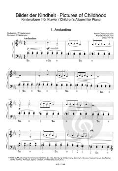 Kinderalbum Band 1: Bilder der Kindheit von Aram Chatschaturjan für Klavier im Alle Noten Shop kaufen