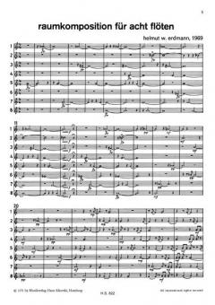 Raumkomposition von Helmut W. Erdmann für 8 Flöten im Alle Noten Shop kaufen