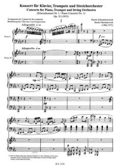 Konzert Nr. 1 op. 35 von Dmitri Schostakowitsch für Klavier, Streichorchester und Trompete (Klavierkonzert Nr. 1) im Alle Noten Shop kaufen