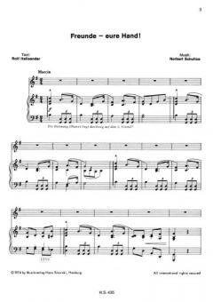 Freunde, Eure Hand von Norbert Schultze für Gesang und Klavier