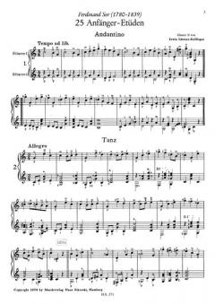 25 Anfänger-Etüden op. 60 von Fernando Sor 