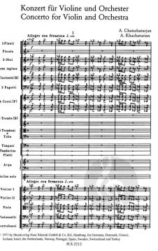 Konzert für Violine und Orchester von Aram Chatschaturjan im Alle Noten Shop kaufen (Partitur)