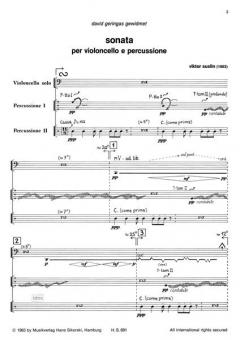 Sonata per violoncello e percussione von Viktor Suslin im Alle Noten Shop kaufen