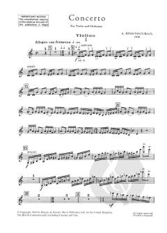 Konzert für Violine und Orchester von Aram Chatschaturjan im Alle Noten Shop kaufen