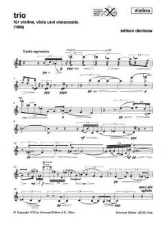 Trio von Edison Wassiljewitsch Denisow für Violine, Viola und Violoncello im Alle Noten Shop kaufen - SI6862