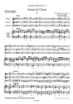 Sonata da chiesa d-Moll op. 3/5 von Arcangelo Corelli für 2 Violinen und Basso Continuo im Alle Noten Shop kaufen