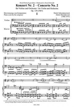 Konzert Nr. 2 op. 129 von Dmitri Schostakowitsch für Violine und Orchester im Alle Noten Shop kaufen
