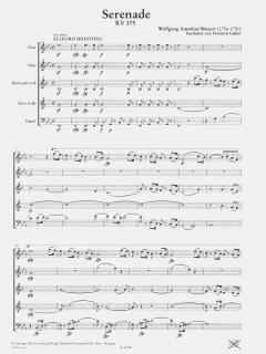Serenade Es-Dur KV 375 für Bläserquintett (Wolfgang Amadeus Mozart) 
