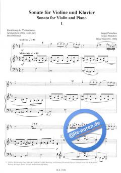 Sonate Nr. 2 op. 94 a von Sergei Sergejewitsch Prokofjew für Violine und Klavier im Alle Noten Shop kaufen