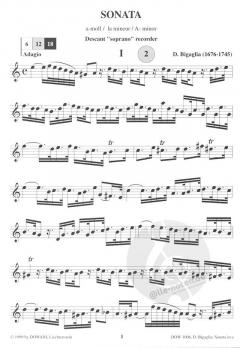 Sonate für Sopranblockflöte und Cembalo in a-moll (Diogenio Bigaglia) 