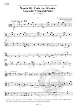 Sonate op. 147 von Dmitri Schostakowitsch für Viola und Klavier im Alle Noten Shop kaufen