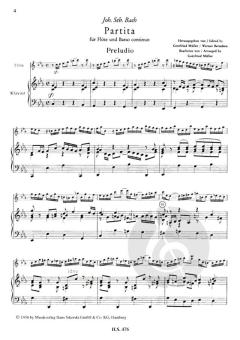 Partita in c-Moll von Johann Sebastian Bach für Flöte und B.c. im Alle Noten Shop kaufen