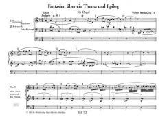 Fantasien über ein Thema und Epilog op. 51 von Walter Jentsch für Orgel im Alle Noten Shop kaufen