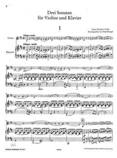 3 Sonaten D 384,385,408 von Franz Schubert 