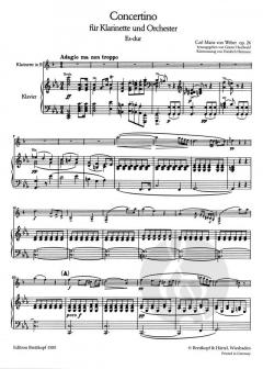 Concertino Es-dur op. 26 von Carl Maria von Weber 