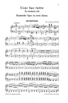 Così fan tutte KV 588 (W.A. Mozart) 