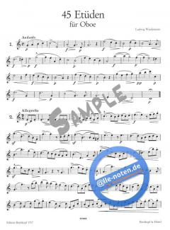 45 Etüden von Ludwig Wiedemann 