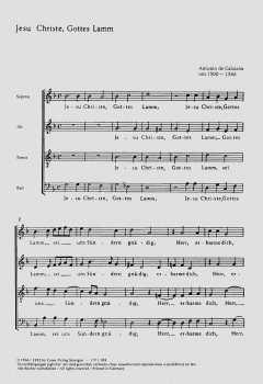 Jesu Christe, Gottes Lamm (Antonio De Cabezon) 