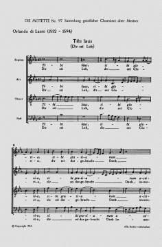 Tibi laus (Orlando di Lasso) 