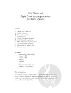 Eight Carols For Brass (David Willcocks) 