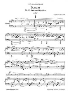 Sonate A-dur op. 13 von Gabriel Fauré 