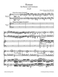 Konzert in d-moll BWV 1052 von Johann Sebastian Bach für Cembalo und Streichorchester im Alle Noten Shop kaufen