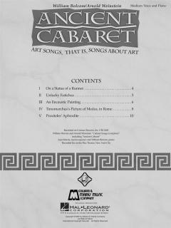 Ancient Cabaret von William Bolcom 