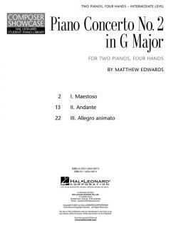 Concerto No. 2 In G For 2 Pianos, 4 Hands von Matthew Edwards 