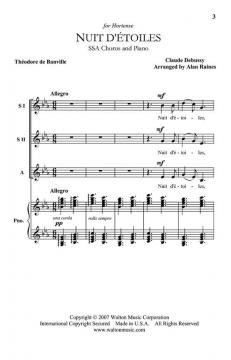 Nuit d'etoiles von Claude Debussy 