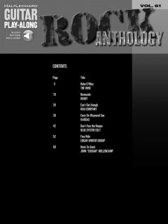 Guitar Play-Along Vol. 81: Rock Anthology 