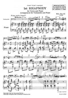 Rhapsodie Nr. 1 von Béla Bartók 