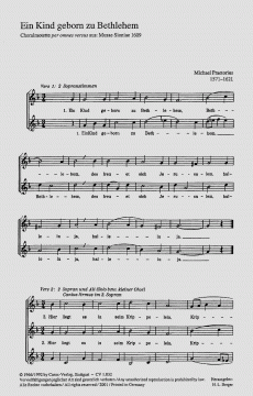 Ein Kind geborn zu Bethlehem (Michael Praetorius) 
