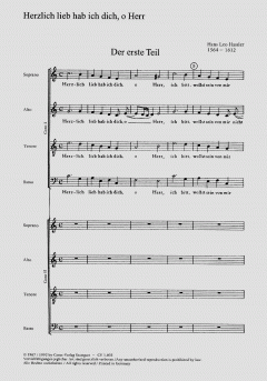 Herzlich lieb hab ich dich, o Herr (Hans Hässler) 
