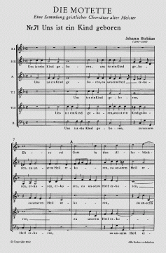 Uns ist ein Kind geboren (Johannes Stobaeus) 