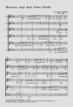 Hosanna, singt dem Sohne Davids (Orlando Gibbons) 